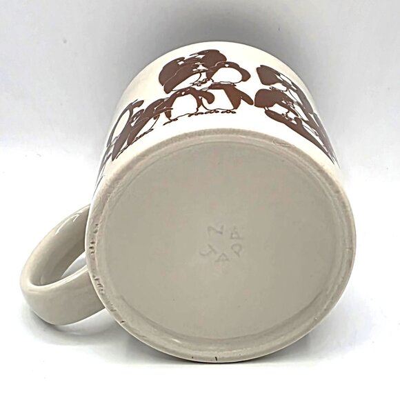 1979 TAYLOR & NG Naughty Penguins Brown and Cream MUG CUP Vintage JAPAN - Picture 7 of 11